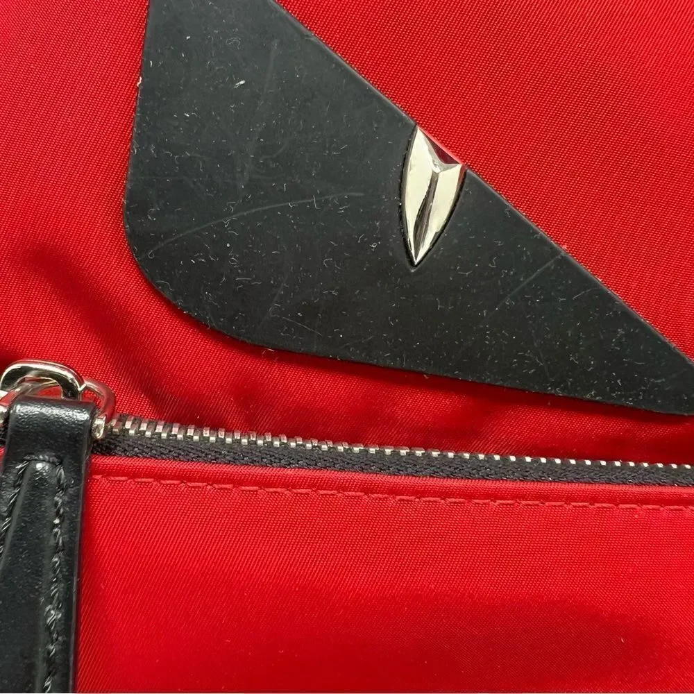 Fendi Monster Bug's Eye Backpack Large Capacity Men's Red